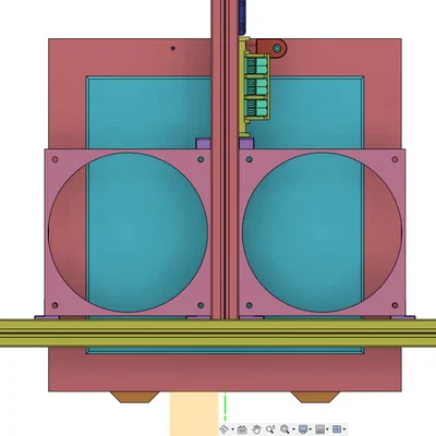 Voron Trident: Bracket gắn quạt bed 120mm (không mất hành trình)