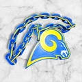 Logo LA Rams đời cũ: Emblem lớn & mắt xích dây (Chain Links) - Thumbnail 1