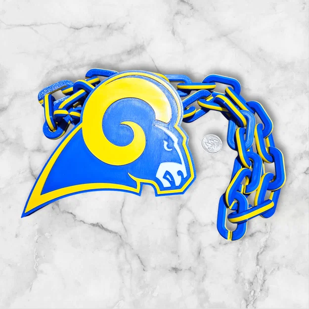 Logo LA Rams đời cũ: Emblem lớn & mắt xích dây (Chain Links) - Image 2