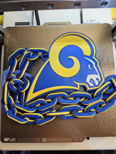 Logo LA Rams đời cũ: Emblem lớn & mắt xích dây (Chain Links) - Image 3