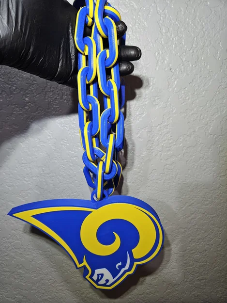 Logo LA Rams đời cũ: Emblem lớn & mắt xích dây (Chain Links) - Image 4