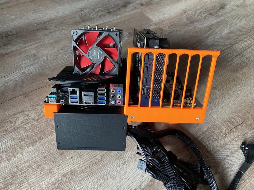 ATX Open Frame PC Case Tabletop – Giá đỡ ATX gọn cho mainboard/PSU/GPU - Image 2