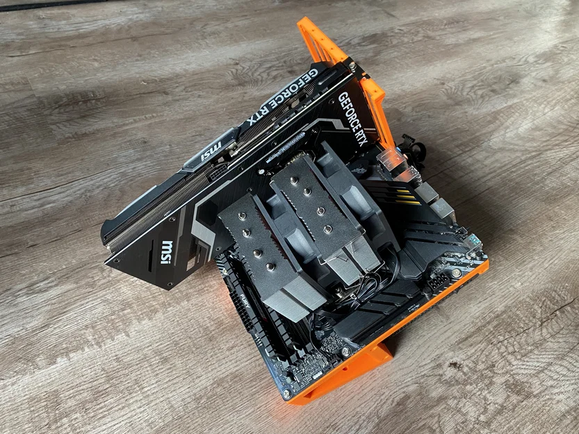 ATX Open Frame PC Case Tabletop – Giá đỡ ATX gọn cho mainboard/PSU/GPU - Image 3