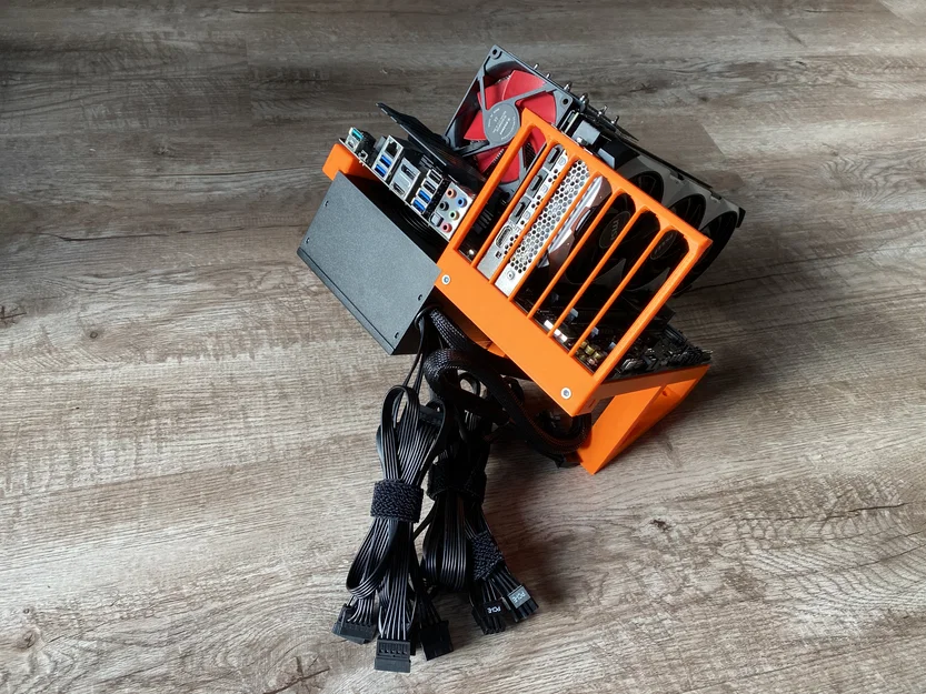 ATX Open Frame PC Case Tabletop – Giá đỡ ATX gọn cho mainboard/PSU/GPU - Image 9