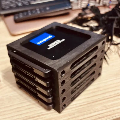 Khung gắn 5 ổ cứng SSD 2.5 inch cho case PC - Tối ưu hóa lưu trữ
