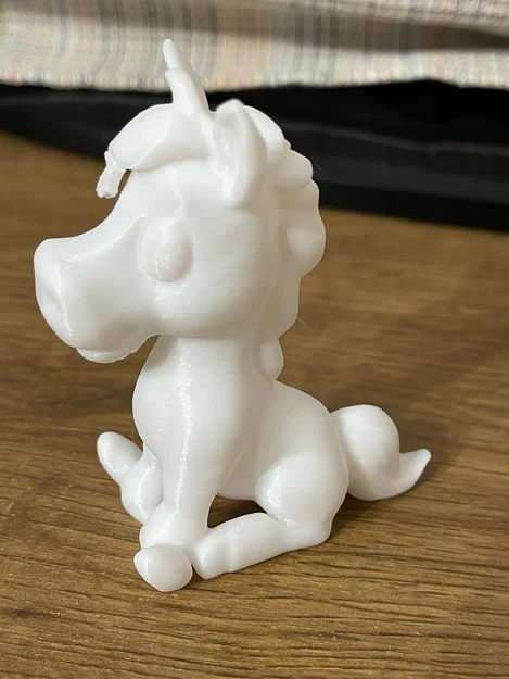 Mô hình chú ngựa ngồi (Sitting Horse) 3D in dễ thương để tô màu - Image 1