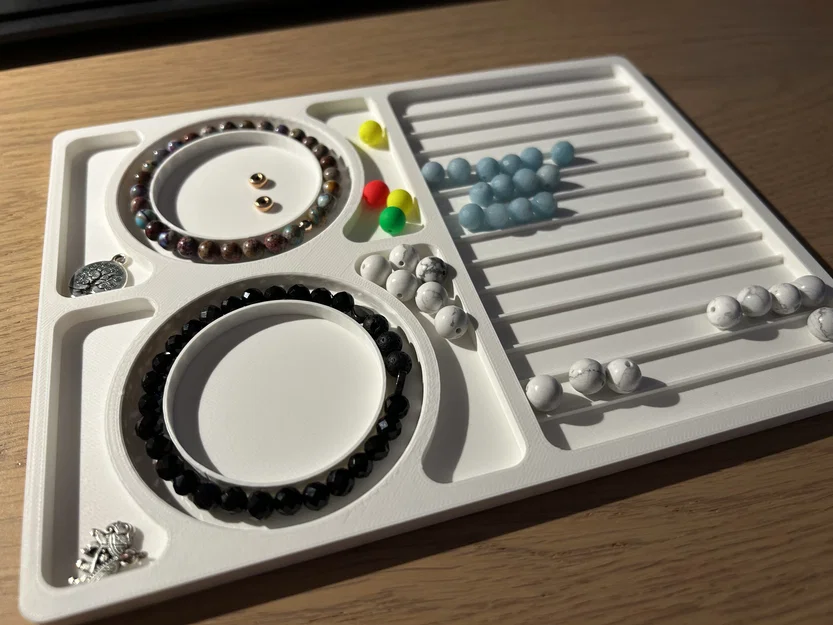 Khay 3D hỗ trợ thiết kế và sắp xếp hạt làm vòng tay handmade - Image 1