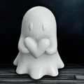 Tượng Ma Cầm Trái Tim – Ghost With Heart Ghost Figurine Halloween - Thumbnail 2