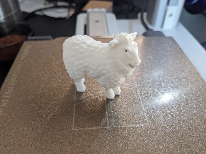 Mô hình chú cừu 3D in không cần support cực kỳ dễ thương - Image 1