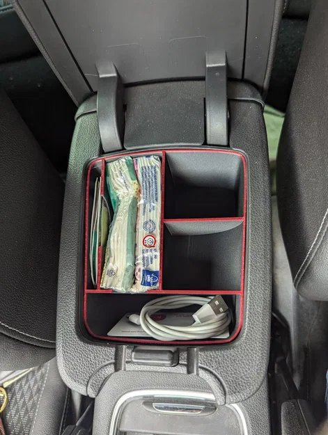 Mod kệ armrest OPEL/Vauxhall Astra K (bỏ ngăn chia & lỗ USB) - Image 2