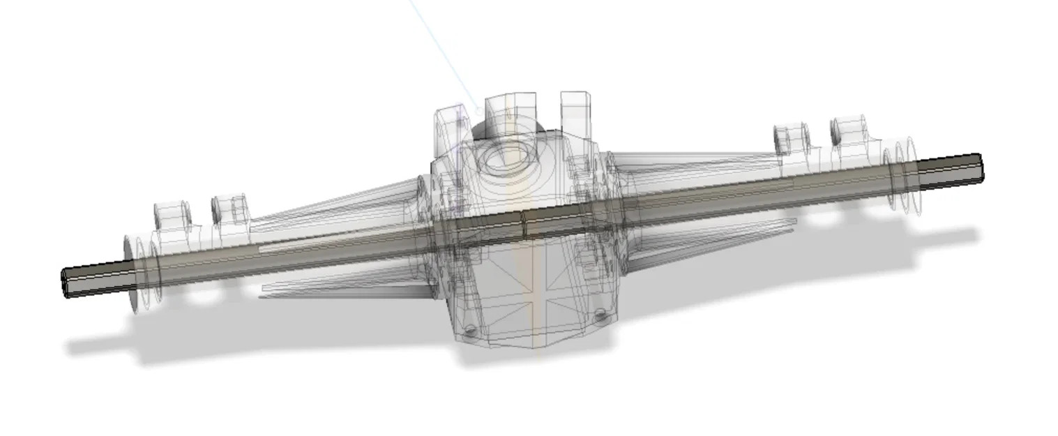 Cầu sau solid Trophy Truck V3&4 1/10–1/9 RC Car - Image 4