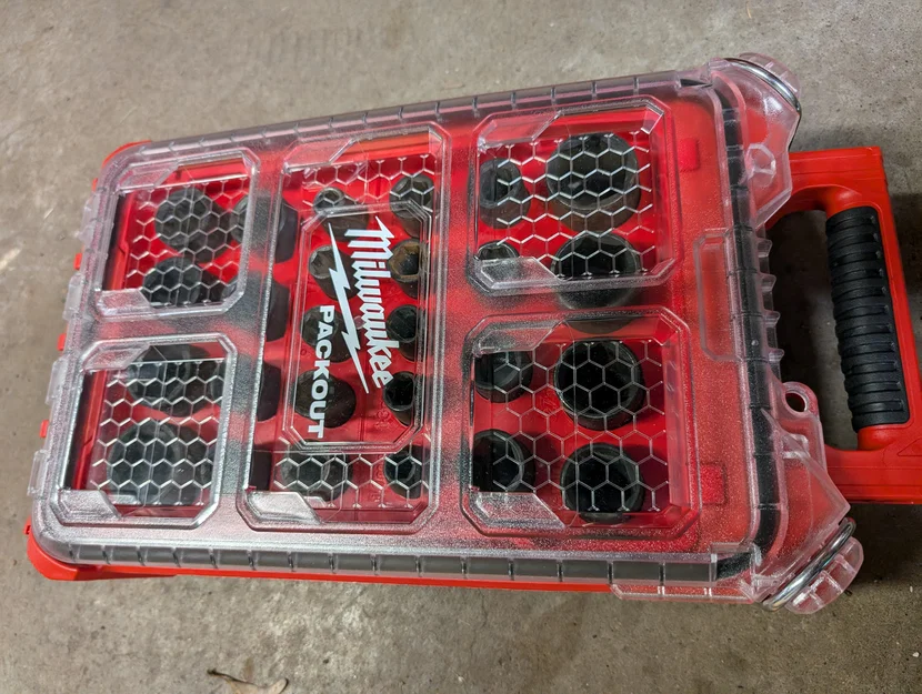 Khay insert Milwaukee Packout cho impact socket Harbor Freight – SAE & Metric - Image 2