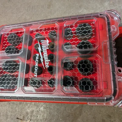 Khay insert Milwaukee Packout cho impact socket Harbor Freight – SAE & Metric