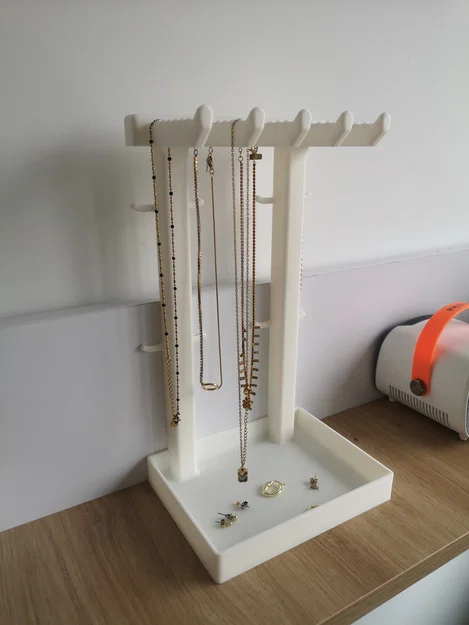 Giá treo trang sức/dây chuyền kèm khay (bản cho printbed nhỏ) - Image 1