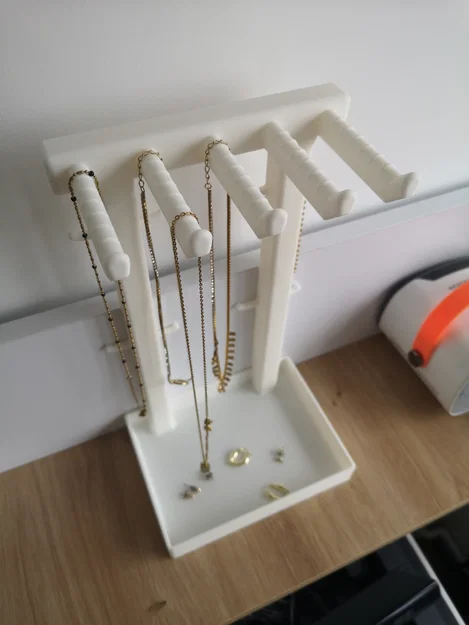 Giá treo trang sức/dây chuyền kèm khay (bản cho printbed nhỏ) - Image 2