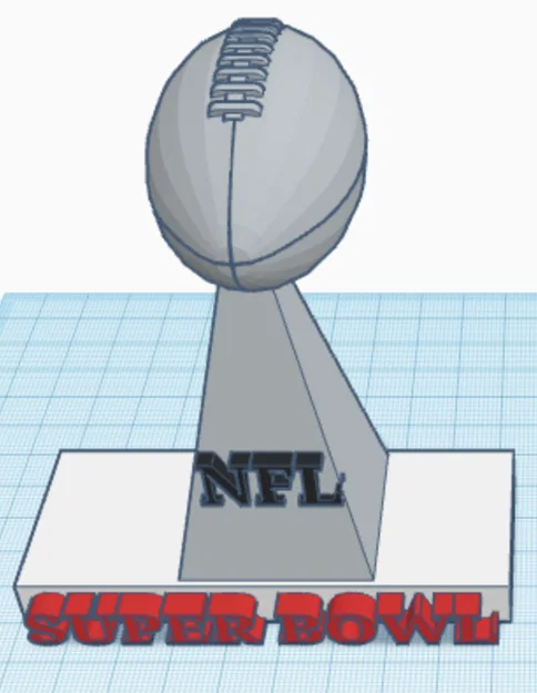 Mô hình 3D cúp Super Bowl vô địch NFL độc đáo cho fan bóng bầu dục - Image 1