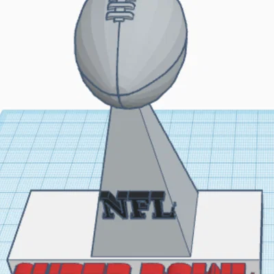 Mô hình 3D cúp Super Bowl vô địch NFL độc đáo cho fan bóng bầu dục
