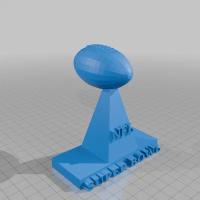 Mô hình 3D cúp Super Bowl vô địch NFL độc đáo cho fan bóng bầu dục