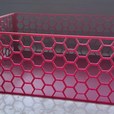 Hộp lưu trữ (Storage box) tường lưới hex đơn giản