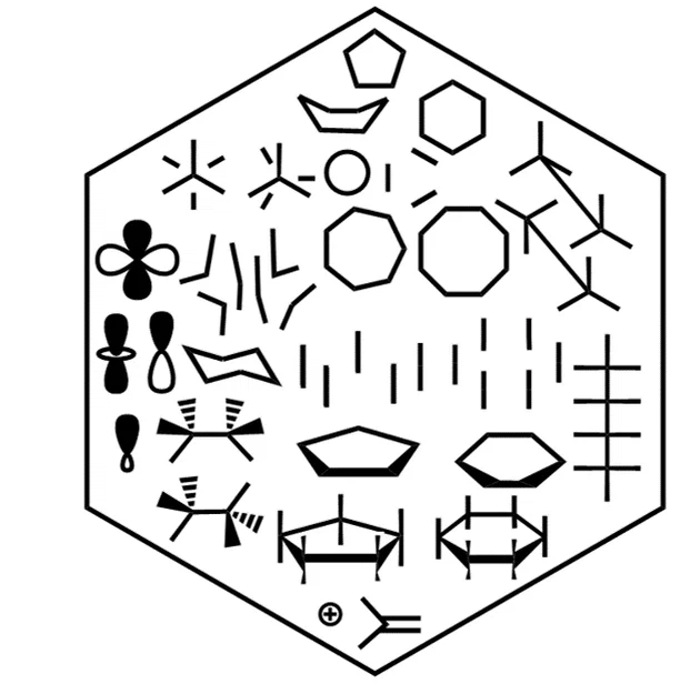 Stencil lục giác Hóa hữu cơ nâng cao cho sinh viên - Image 1