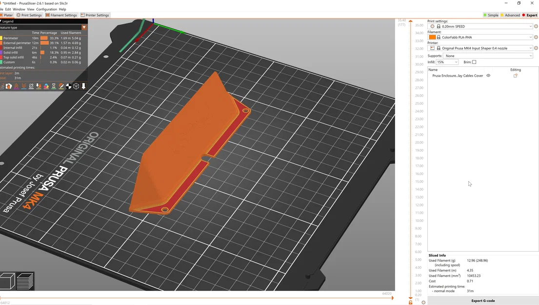 Nắp che dây LCD cho Prusa MK4 + Prusa Enclosure - Image 3