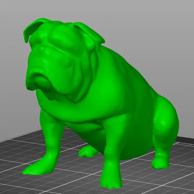 Mô hình chú chó Bulldog 3D - Tượng trang trí bàn làm việc độc đáo