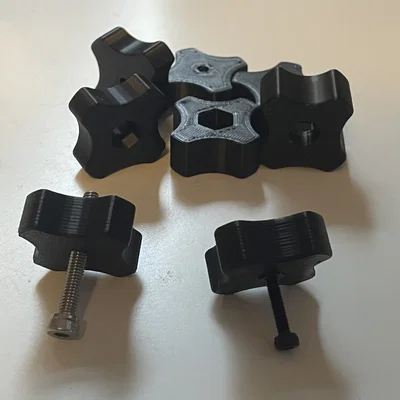Núm vặn (Thumbscrew) cho đai ốc M1.6–M8 (có/không có lỗ)