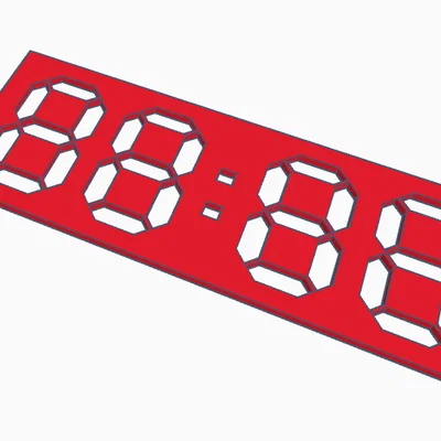 Khuôn mẫu in 3D số điện tử dạng đồng hồ (Digital Number Stencil)