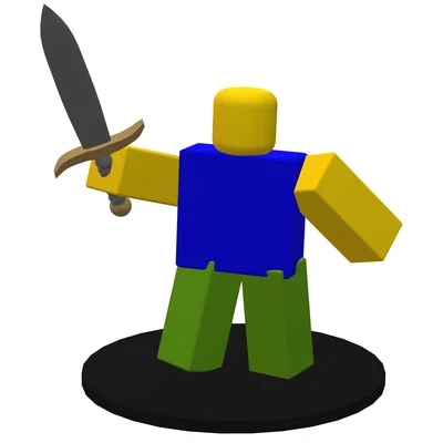 Mô hình 3D Roblox Noob cầm kiếm trang trí bàn làm việc