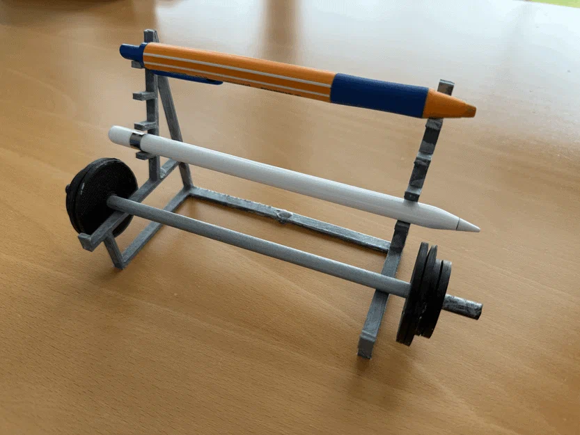 Giá đỡ bút hình tạ tập gym độc đáo cho bàn làm việc - Image 1