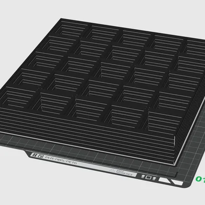 File in chồng 8 tấm nền Gridfinity 5x5 cho máy in Bambu Lab