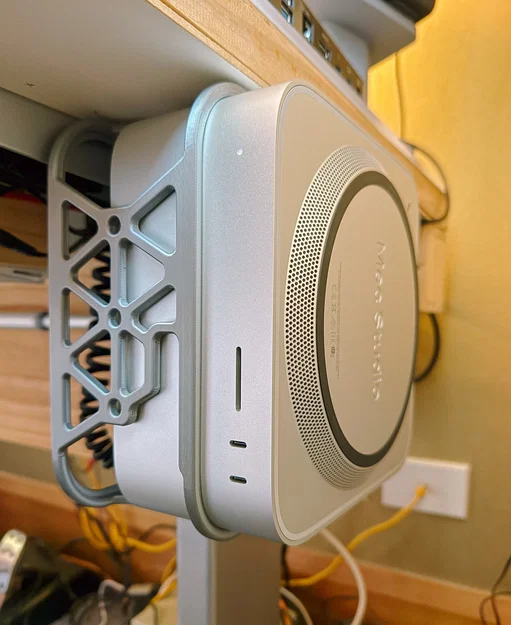Giá treo lồng ôm sát Mac Studio dưới gầm bàn - Image 7