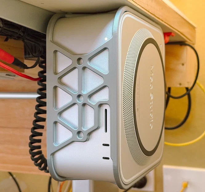 Giá treo lồng ôm sát Mac Studio dưới gầm bàn - Image 8