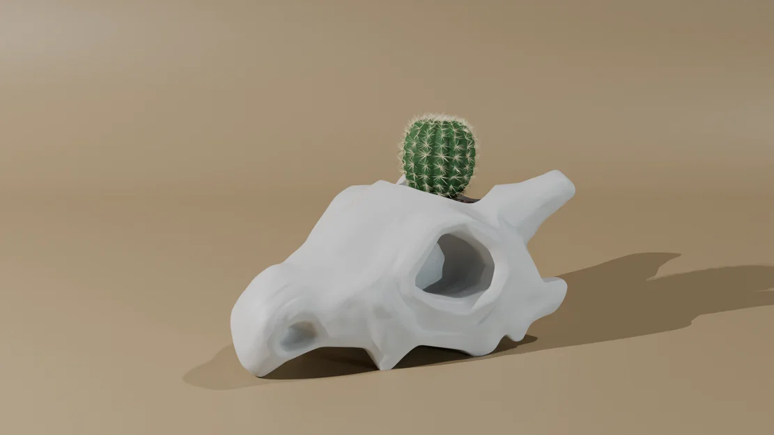 Chậu cây sọ Cubone (Pokémon) trang trí nhà - Image 1