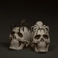 Mô hình in 3D Đầu lâu với Nhện (Skull with spider) trang trí Halloween - Thumbnail 1