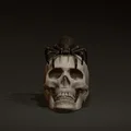 Mô hình in 3D Đầu lâu với Nhện (Skull with spider) trang trí Halloween - Thumbnail 2