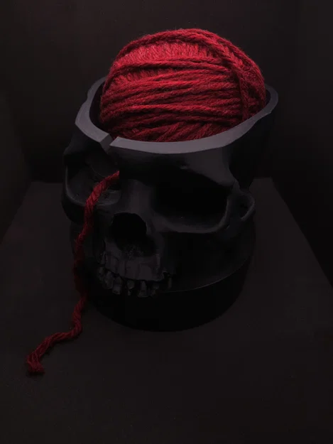 Bát Đựng Len Hình Đầu Lâu Độc Đáo - Phụ Kiện Đan Móc 3D - Image 1