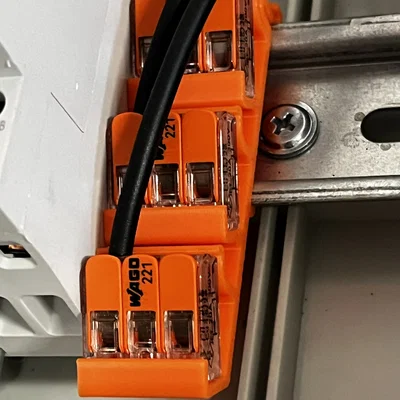 Đế gắn WAGO 221-41x lên thanh ray DIN (DIN Rail Holder)