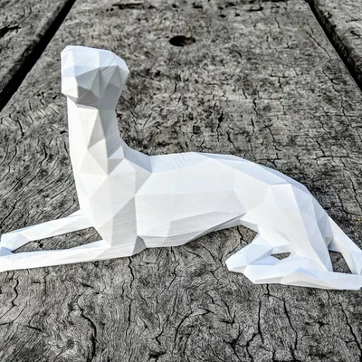 Low Poly Whippet (Chó Whippet phong cách Low Poly)
