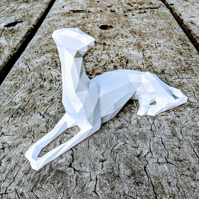 Low Poly Whippet (Chó Whippet phong cách Low Poly)
