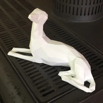 Low Poly Whippet (Chó Whippet phong cách Low Poly)