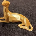 Chó Low Poly – Whippet/Greyhound - Thumbnail 1
