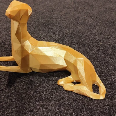 Chó Low Poly – Whippet/Greyhound