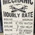 Bảng hiệu in 3D hài hước về phí dịch vụ thợ máy (Mechanic Hourly Rate) - Thumbnail 2