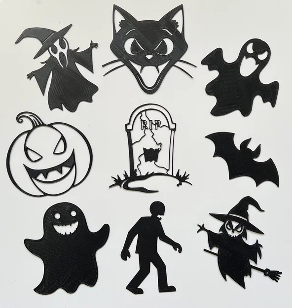 Bộ sưu tập trang trí tường Halloween 2D in 3D độc đáo - Image 1