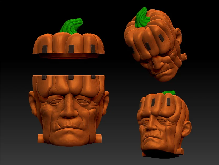 Pumpkinstein – Hộp đựng kẹo bí ngô Frankenstein - Image 4