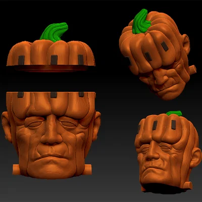 Pumpkinstein – Hộp đựng kẹo bí ngô Frankenstein
