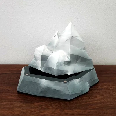 Hộp Đựng Bí Mật Hình Ngọn Núi (Mountain Secret Box) In 3D