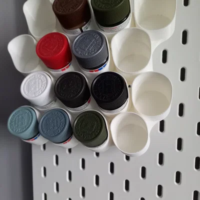 Khay treo sơn Tamiya 10ml cho IKEA Skadis (IKEA Skadis Tamiya Paint Holder)