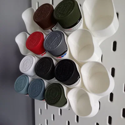 Khay treo sơn Tamiya 10ml cho IKEA Skadis (IKEA Skadis Tamiya Paint Holder)